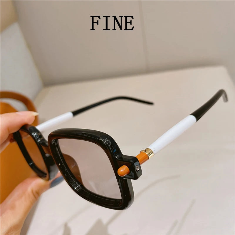 Retro Square Sunglasses With UV400 Protection