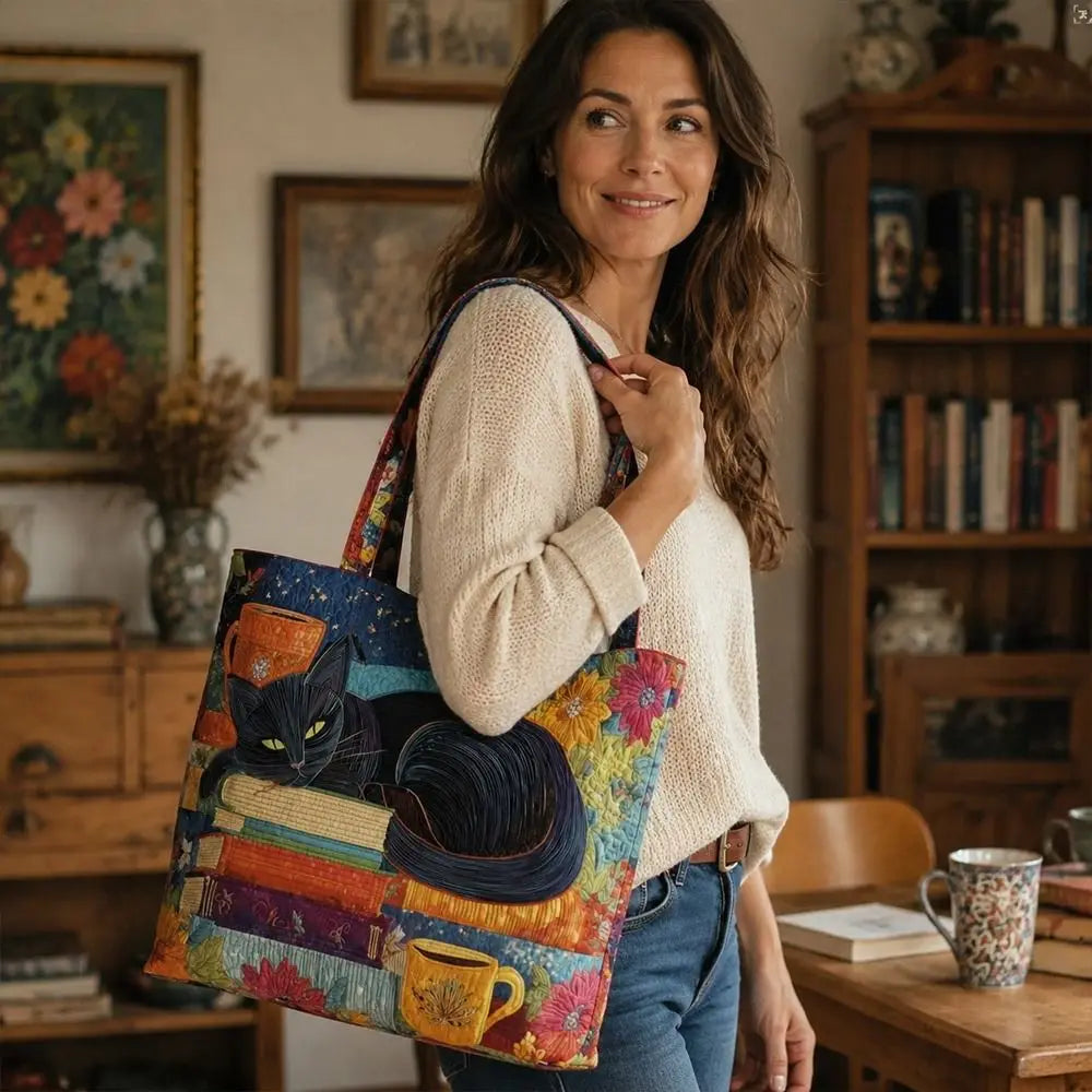 Creative Quilted Tote Bag Large Capacity 3D Printed Shoulder Handbag