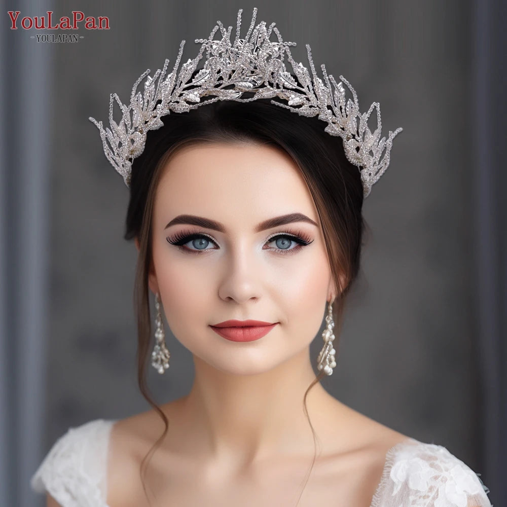 Rhinestones Wedding Crown Handmade Bridal Headband Woman Hair Accessories