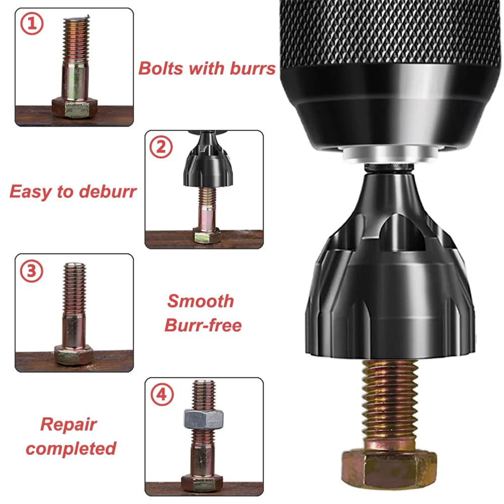 Deburring Tungsten Steel Chamfer Thread Trimmer Alloy Remove Burr Screw Rod Bolt Deburring Tool