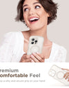 For iPhone 15 Pro Max Case Curly Wave Frame Shape Design Camera Protection Drop Shockproof Compatible with MagSafe Phone Case