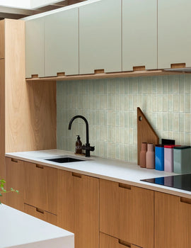 10Pcs 3D Light Green Yellow Mosaic Peel and Stick Wall Tiles Matt Linear Self-Adhesive Kitchen Backsplash Tile Sticker