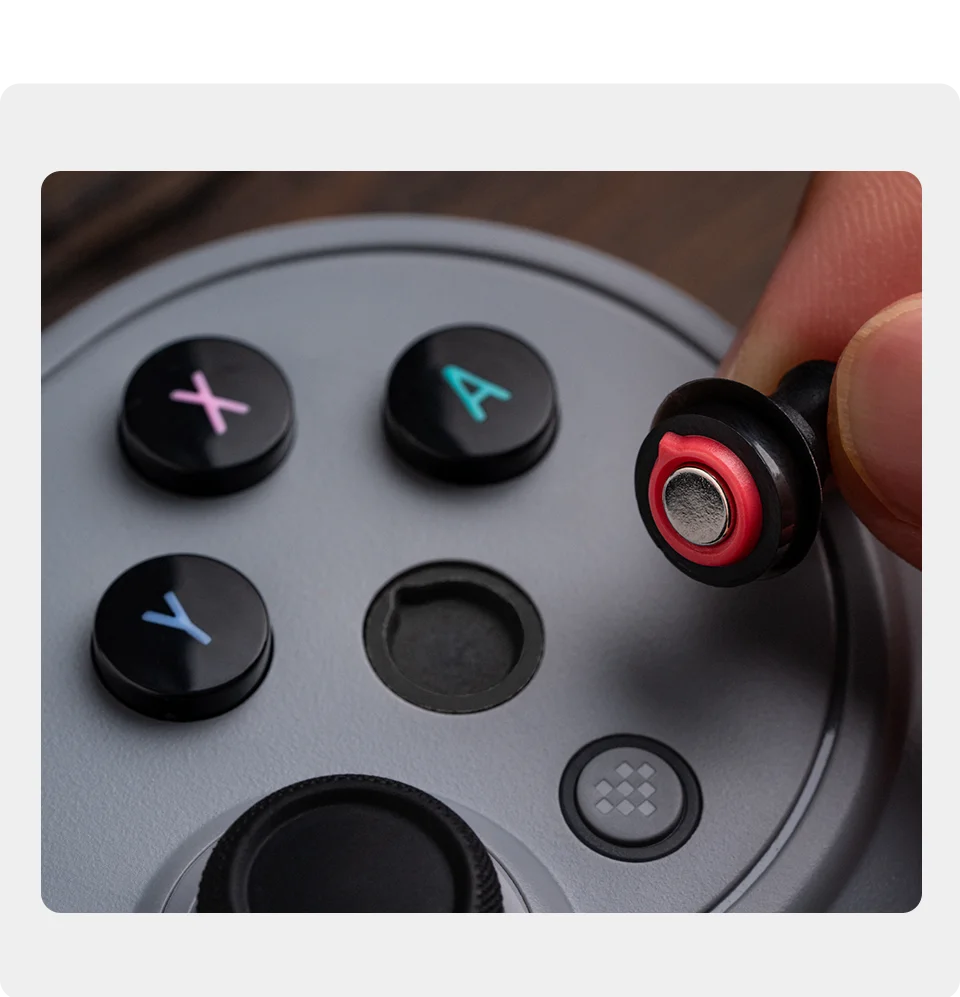 Wireless Gaming Controller with TMR Joysticks and Swappable Buttons for Nintendo Switch and PC