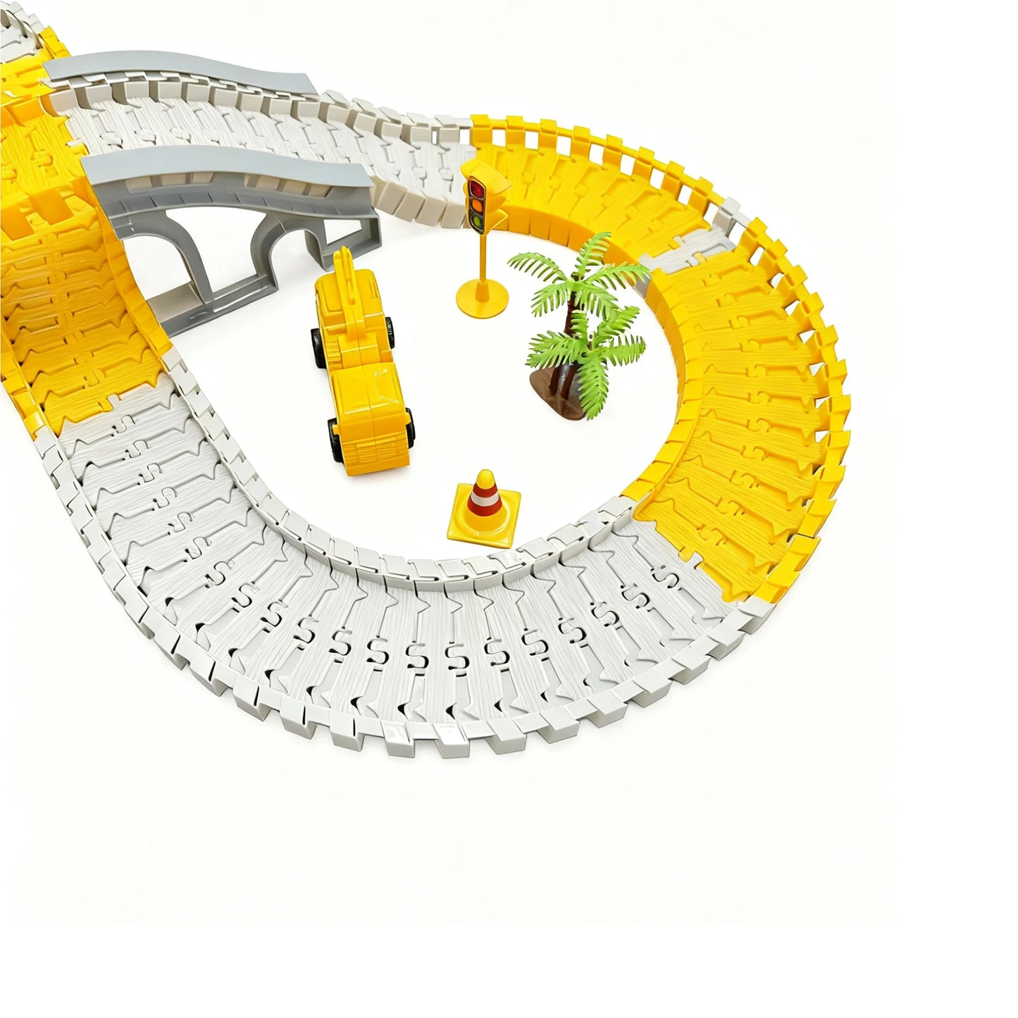 137pc Boys Halloween Christmas gifts Diy Car track Assemble puzzle toys parent- interactive Building toys Family party toys