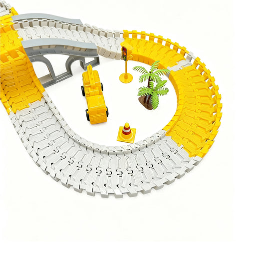 137pc Boys Halloween Christmas gifts Diy Car track Assemble puzzle toys parent- interactive Building toys Family party toys