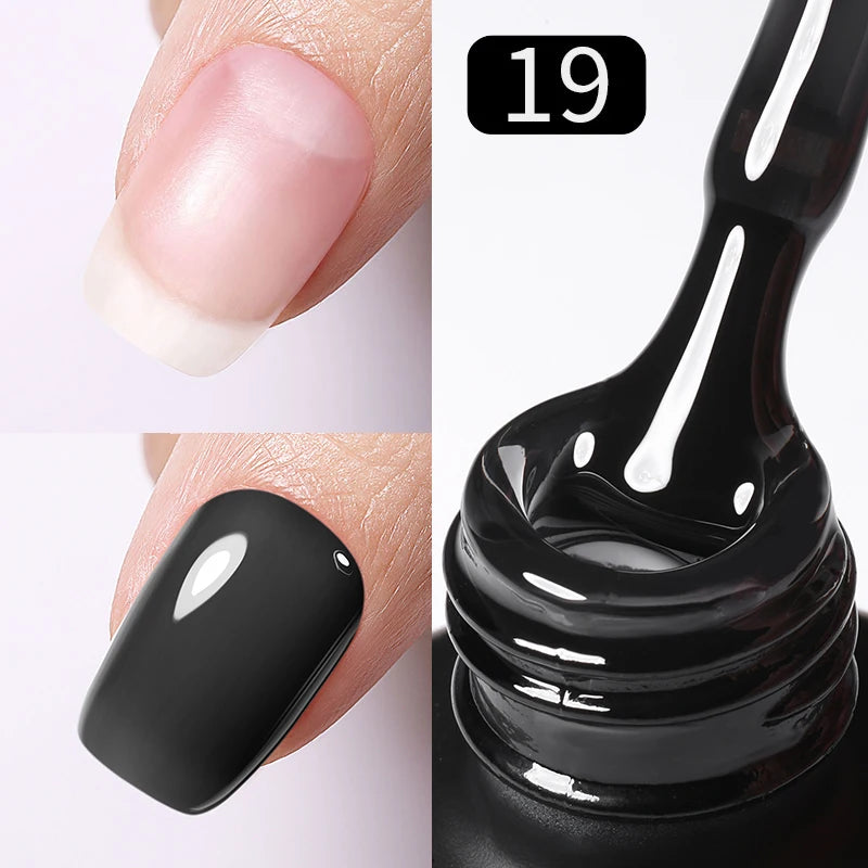 15ml Milky Pink Rubber Base Gel Nail Polish Glitter Semi-Permanent Varnish Soak Off Self Leveling UV LED Polish