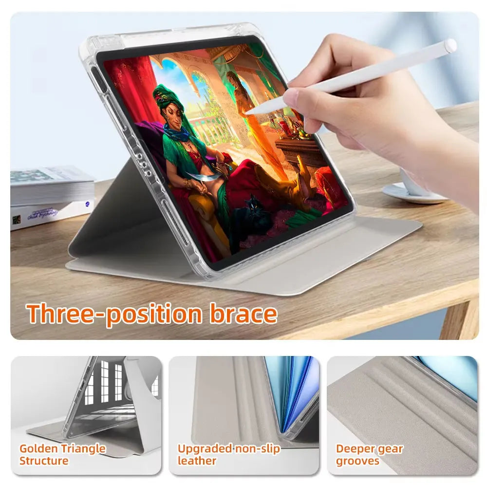For ipad Case for Air 11 13 2024 M2 Pro 11 13 M4 Pro 11 12.9 for 10th Gen 10.2 7/8/9th 9.7in Mini 6 Tablet  Detachable