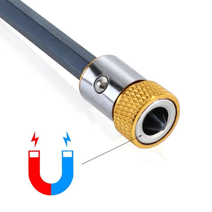 6.35MM Screwdriver Magnetic Ring Head S2 Alloy Electric Screwdriver Bit Anti-skid Hex Magnetic Ring Batch Head Hand Tools