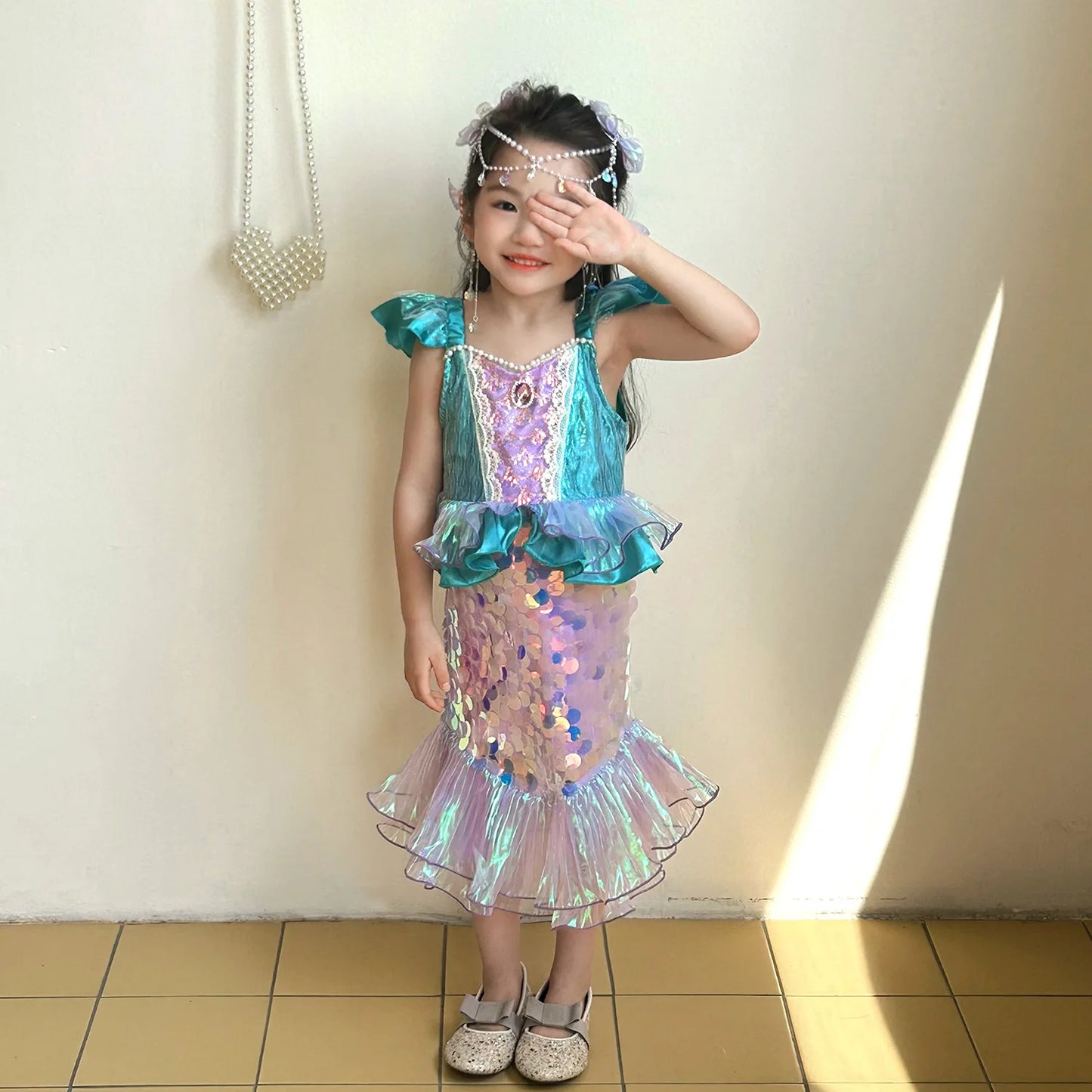 New Girl Dresses Princess Costume Kids Mermaid Cosplay Costume Kids Carnival Birthday Party Prom Costume Party Dresses For girls