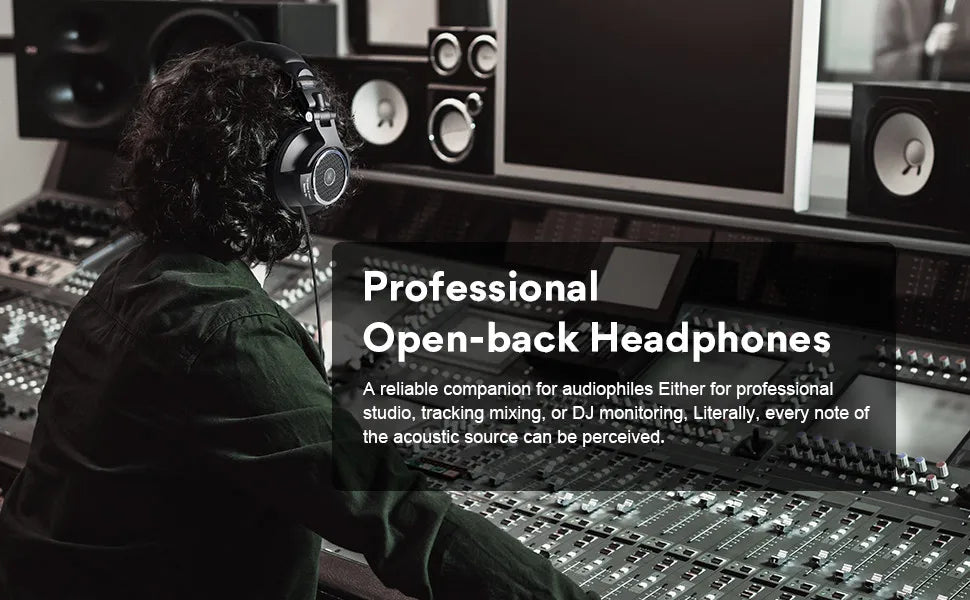 Monitor 80 Open Back Headphones Wired Over Ear 250Ω Audiophile HiFi Headphones Hi-Res Audio Professional Studio Headset