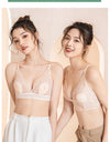 Women’s Lace Transparent Rabbit Ears Push-Up Bra – Soft, Thin, Wire-Free Bralette