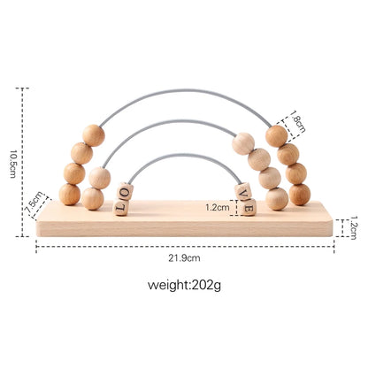 Wooden Toys Arithmetic Toys Children's Cognitive Alphabet Abacus Children's Learning Toys Educational Toys Wooden Children's Toy