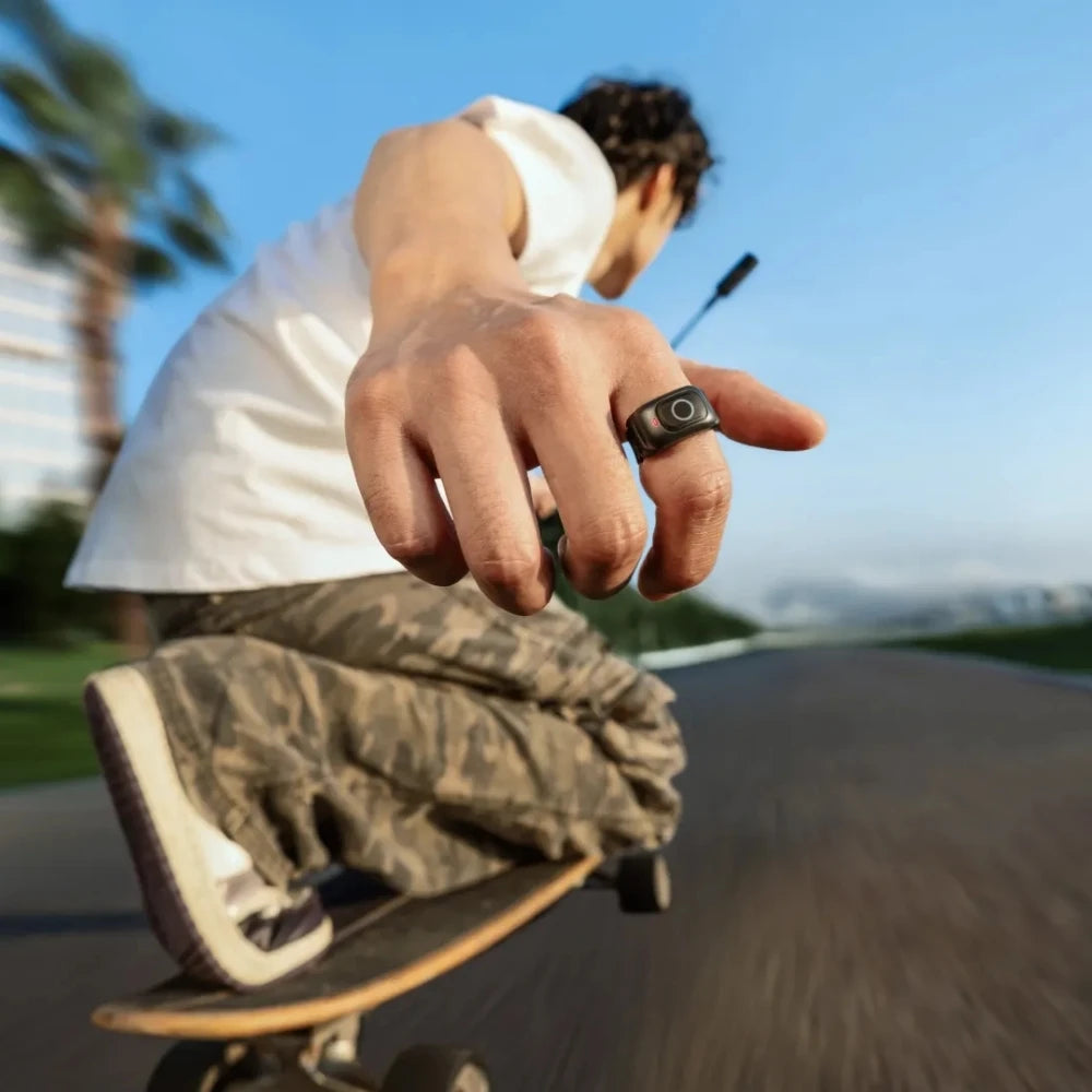 Smart Ring Remote Control for Action Camera Wireless Thumb Controller IPX7 Splash Resistant Wearable Shooting Remote