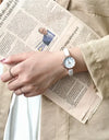 Vintage Luxury Literary Ladies Quartz Watch Brown Brown Thin Small Leather Strap Ladies Elegant Bracelet Watch