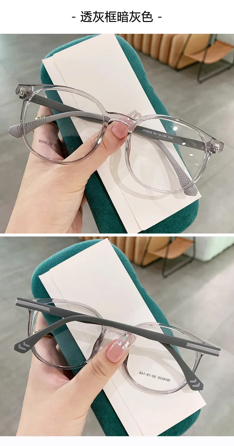 Fashionable face-shaping plain glasses