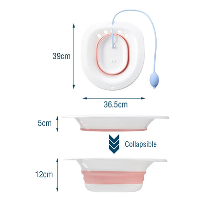 Folding Toilet Bidet Women Postpartum Bath Toilet Seat Self Cleaning Hip Irrigator Perineum Soaking Bathtub Hemorrhoid Treatment