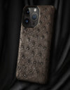 100% Natural Ostrich Leather Phone Case for iPhone 16 15 14 Pro Max 14Pro 16 Plus 15Pro 16Pro luxury Back Cover
