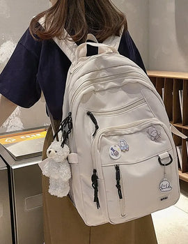 Large Capacity Cute Student College School Bag Middle Student Teens Travel Backpack