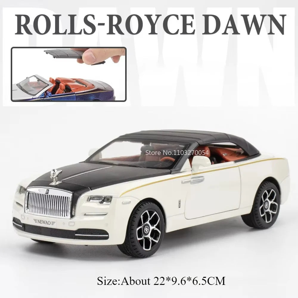 1:24 Rolls-Royce Dawn Spectre Car Toys Diecast Alloy Model Doors Opened Sound Light Pull Back Miniature Vehice Boy Birthday Gift
