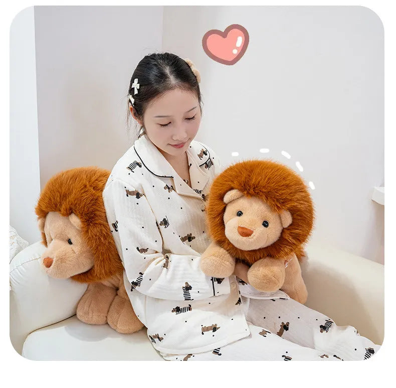 Mighty Lion Plush Stuffed Animal Sitting Lion Pillow