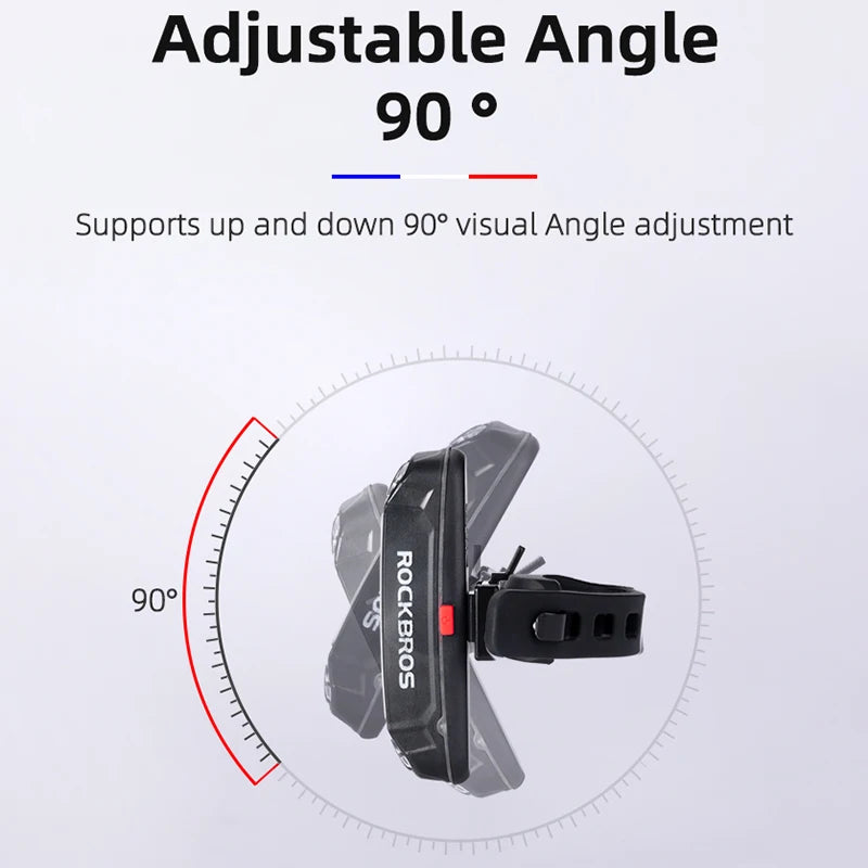 Bicycle Rear Light 500mAH USB Rechargable LED Lamp Bike Tail Light Warning Seatpost Riding Cycling Taillight