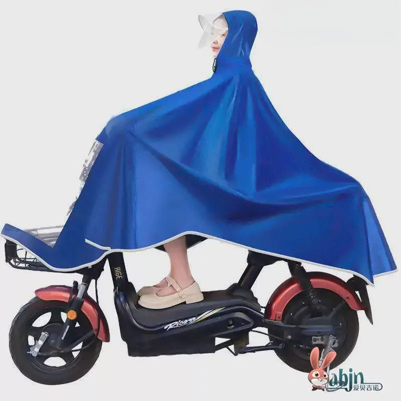 Full Body Waterproof PVC Rain Poncho for Motorcycle and Bicycle Riding