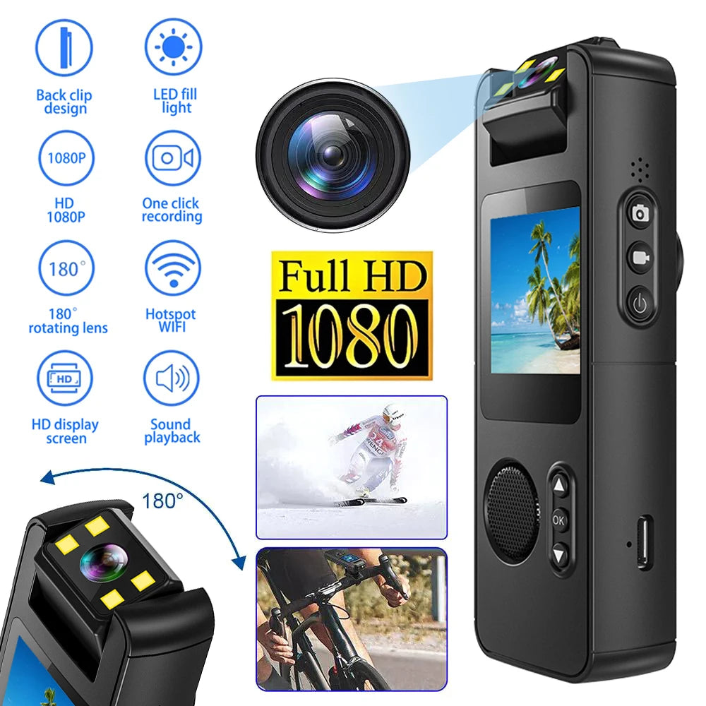 Ultra HD 4K Wifi Hotspot Mini Camera Portable Digital Video Recorder Body Cam Night Vision DVR Miniature Camcorder