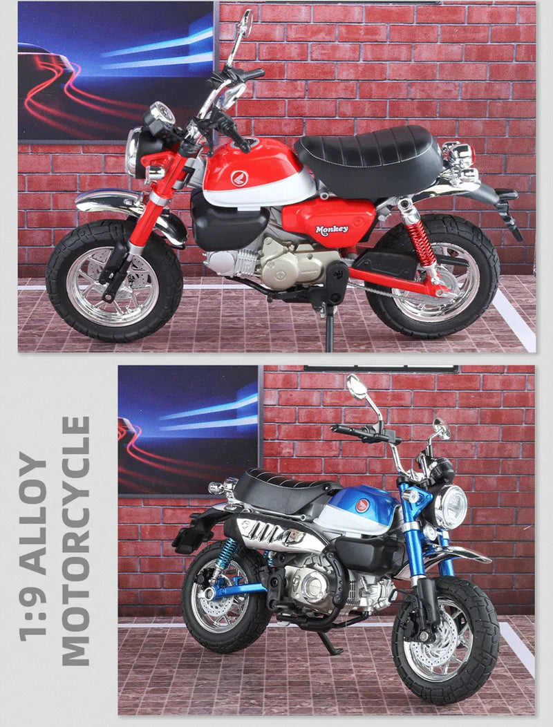 Diecast Honda Monkey 125 Motorcycle Model 1 to 9 Scale