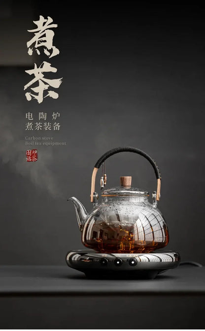 Glass Kettle Household Tea Set Small Steaming Teapot Electric Clay Stove Set