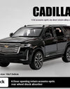 Diecast 1:32 Cadillac Escalade SUV Alloy Model Sound And Light Pull Back Toy Accessories For The Car Birthday Present For Boys