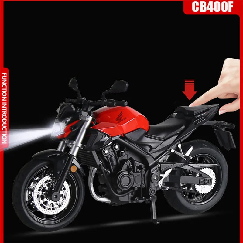 Diecast Honda CB400F Sports Motorcycle Model 1 to 12 Scale