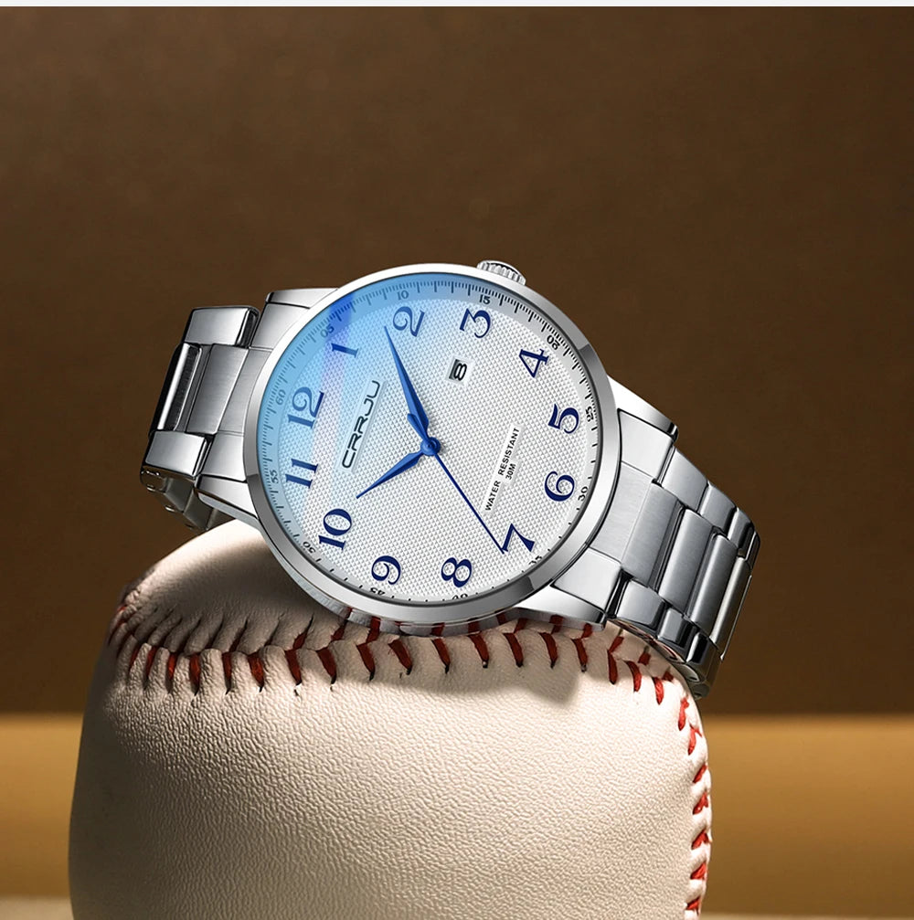 New Fashion Men's Watches Stainless Steel Top Brand Luxury Waterproof Men Quartz Wristwatches Relogio Masculino