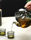 Cooking Puer Flower Tea High Borosilicate Glass Teapot  With Tea Strainer Infuser Filter Steaming And Boiling Kungfu Tea Pot