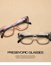 Retro Plastic Cat Eye Reading Glasses Cleat Lens Anti Blue Light Presbyopia Hyperopia Men Reading Eyeglasses +1.0 +1.5