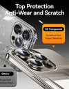 For iPhone 16 Pro Max Transparent Case For iPhone 15 14 13 Pro Max Transparent Phone Case Shockproof With Len Protection