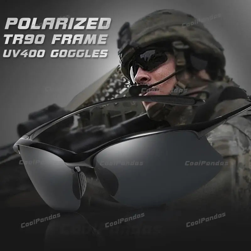 Ultra Light TR90 Polarized Military Style UV400 Driving Sunglasses for Men Women