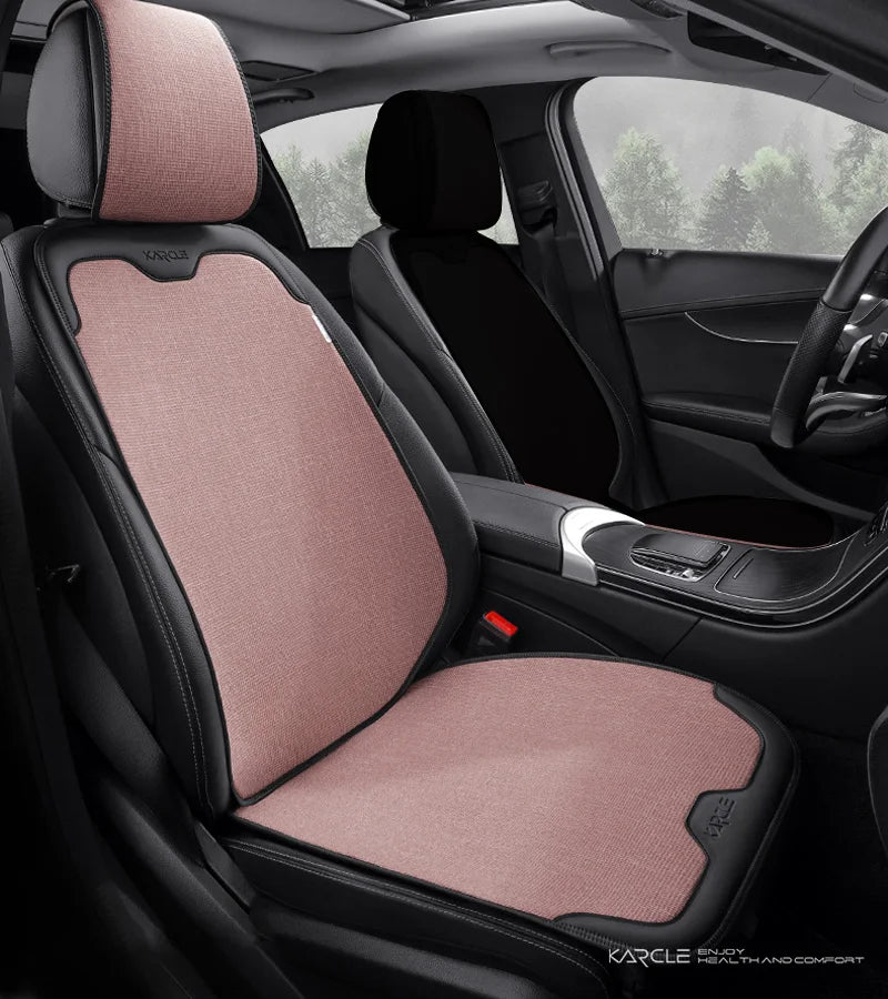 Karcle Car Seat Cover Linen Cotton Car Seat Cushion Soft Universal Auto Seat Cushion Chair Protector Auto Seats Cover Office Pad