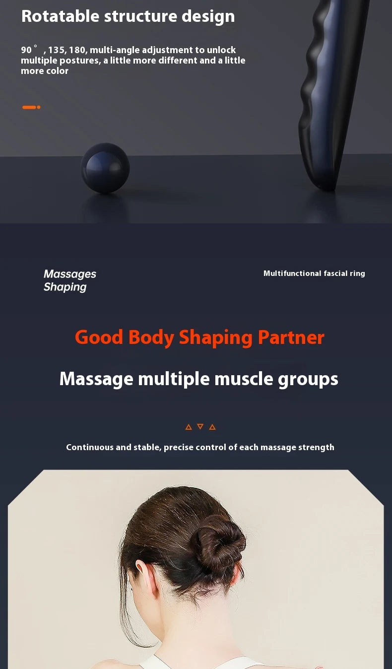 Foldable Massage  Deep Tissue with Heat & Cold Head Adjustable Angles Portable Percussion Back Massager for Muscle Neck Body