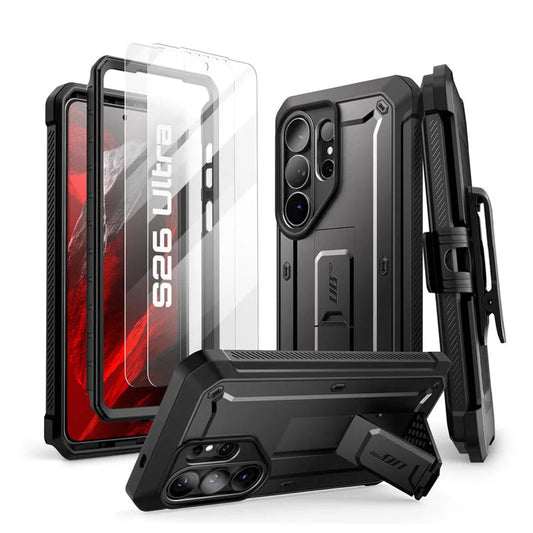 Rugged Phone Case with Kickstand and Belt Clip for Samsung Galaxy S26 Ultra