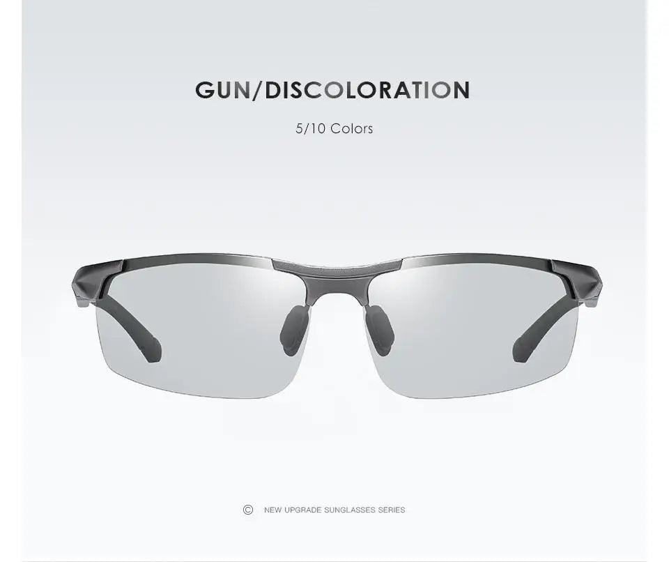 Aluminum Photochromic Polarized UV400 Day Night Driving Sunglasses for Men Women