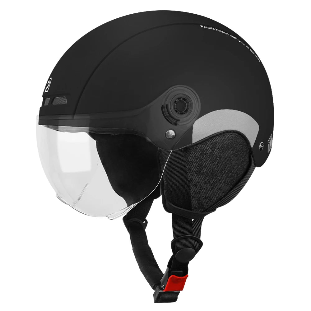 Adult Cycling Helmet With Goggles Ear Protection And Removable Lining