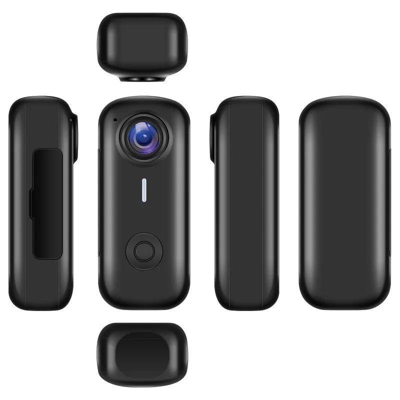 Pocket 2K Mini Magnetic Wearable Action Camera 120 Degree Wide Angle WIFI Hands Free Thumb Cam for Cycling Vlog Outdoor Recording