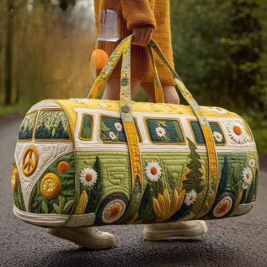 Scenic Print Quilted Travel Duffle Bag Multi Function Sports Tote