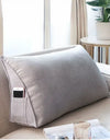 Canvas Lumbar Support Sofa Cushion With Pocket Triangle Backrest Tatami Mat For Living Room Bedroom Ergonomic Pillow