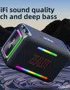 120W RGB Portable Bluetooth Speakers, Massive Bass Party Boombox IPX6 Waterproof Speaker Large, Loud Outdoor Speaker
