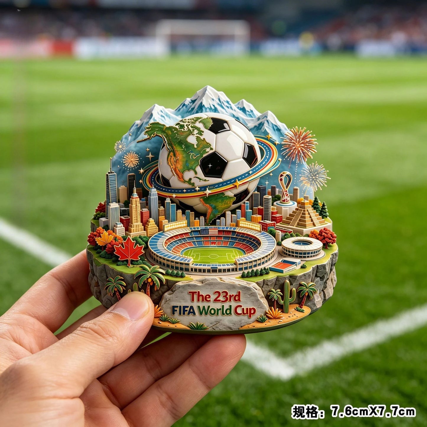 2026 Football Metal Fridge Magnet Soccer Fan Souvenir Home Decor