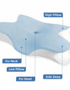 Large Ergonomic Cervical Pillow Memory Foam Sleeping Pillow Butterfly Shape Orthopedic Pillow Improve Sleep Quality