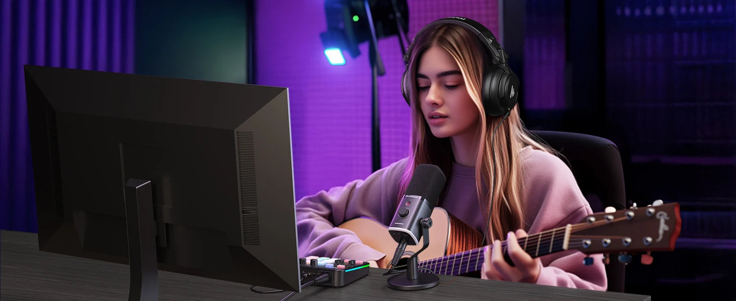 PD100X Dynamic Microphone Software Noise Reduction Included RGB gaming mic Enhances gaming experience Ideal for recording