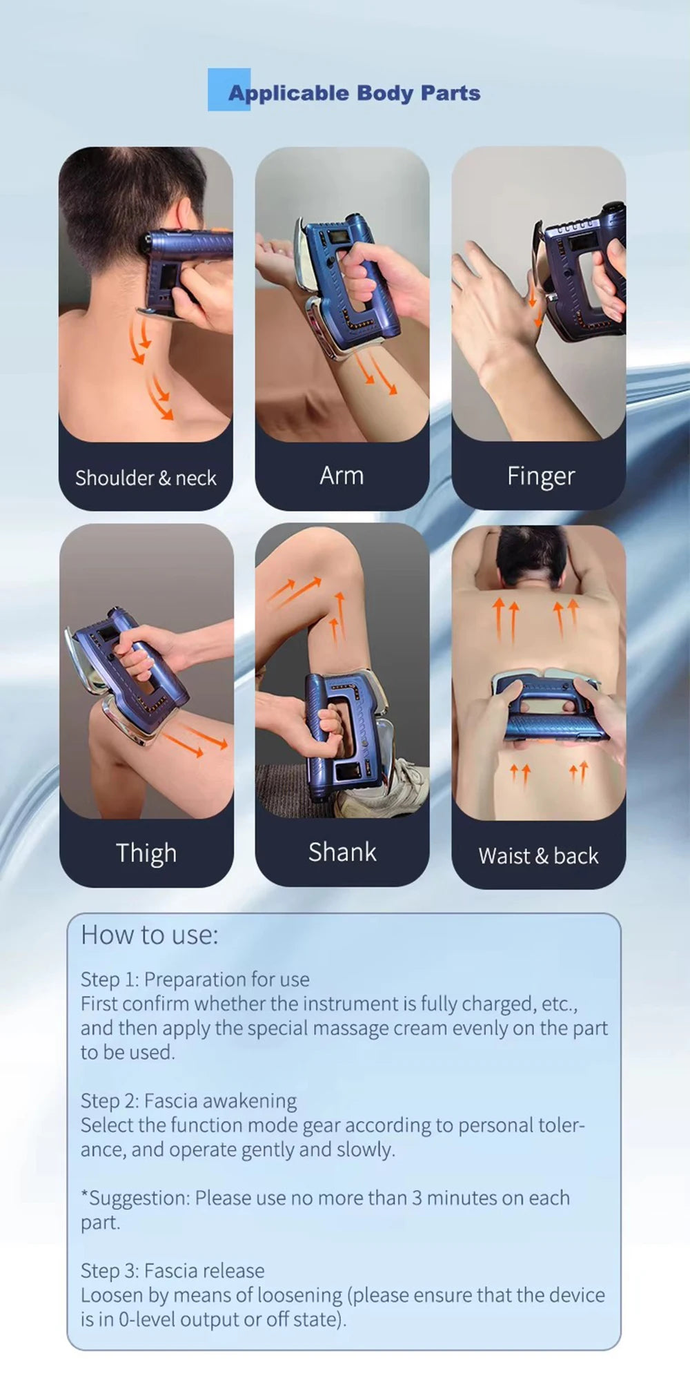 Fascia  Gua Sha Myofascial Massage Machine Fitness Muscle Massager Deep Tissue Shoulder Massagers Fibers Release Scraper