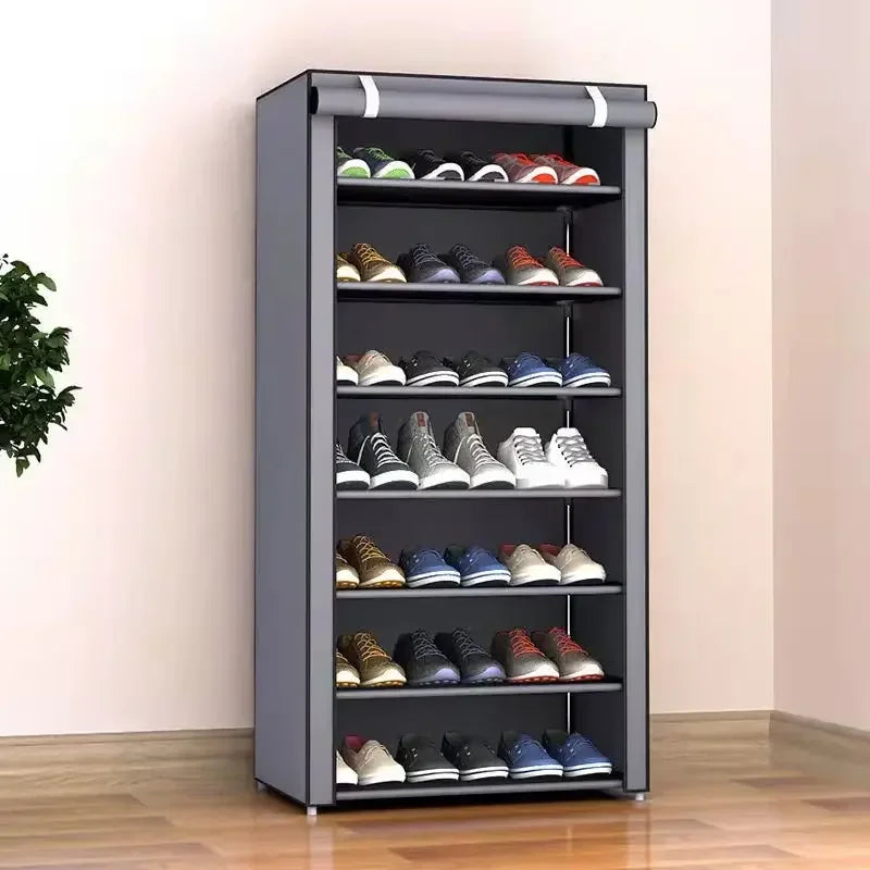 Dustproof Shoe Rack Multilayer Shoe Cabinet Organizer Nonwoven Home Furniture Space-saving Cabinets Shoe Shelf Hallway Entryway